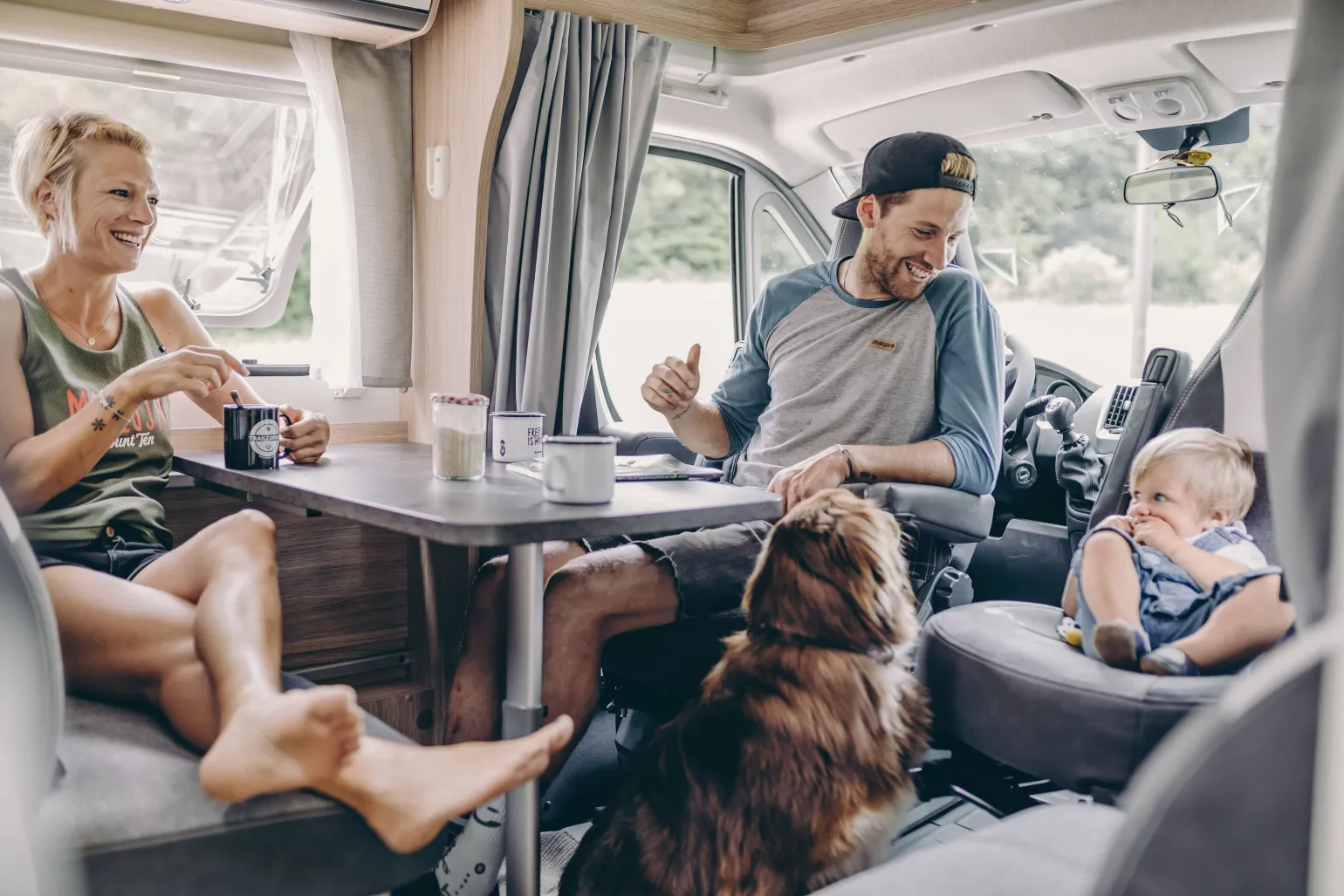 familie in de camper 